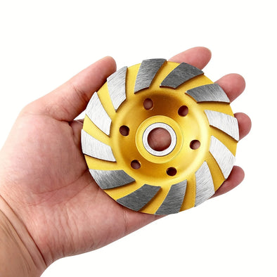 FixPivot 4" Turbo Diamond Grinding Cup Wheel - Heavy Duty, 12 Segments